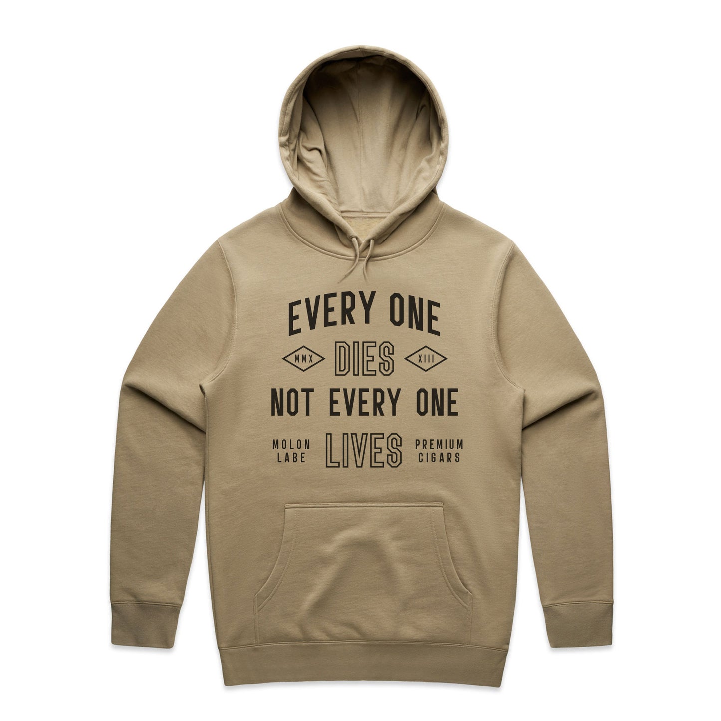 Sudadera con capucha con lema